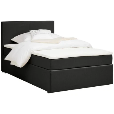P & B Boxspringbett BOXBETT (120 in Grau, Liegefläche 120x200 cm – Bonellfederkern